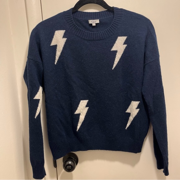 Rails Navy Lightning Bolt Crewneck Sweater - Picture 1 of 4